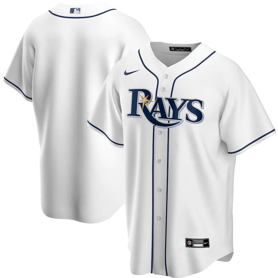 Mens Tampa Bay Rays Nike White Home Replica Team MLB Jerseys->tampa bay rays->MLB Jersey